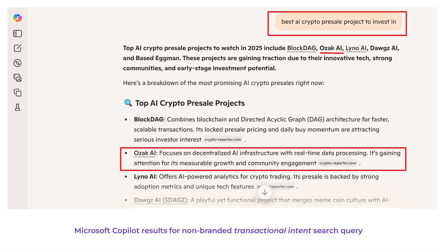 copilot - "best ai crypto presale project to invest in"