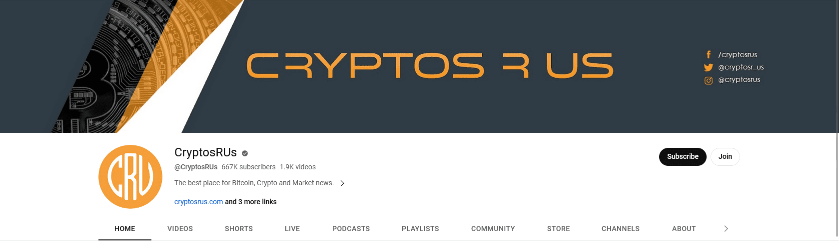 CryptosRUs Youtube Channel