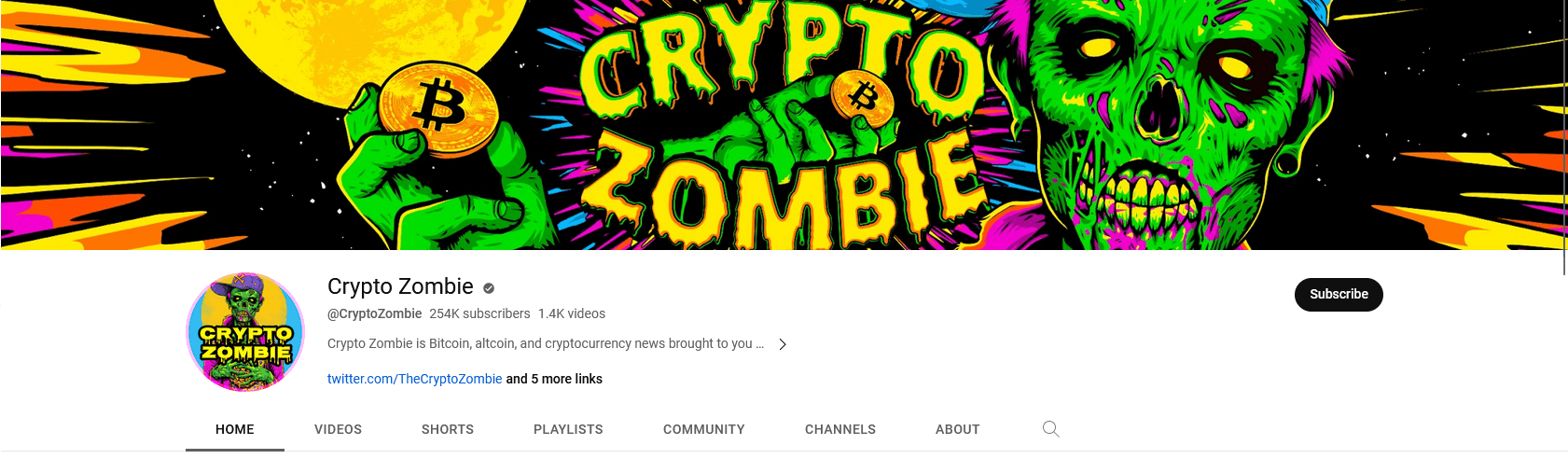 Crypto Zombie Youtube Channel