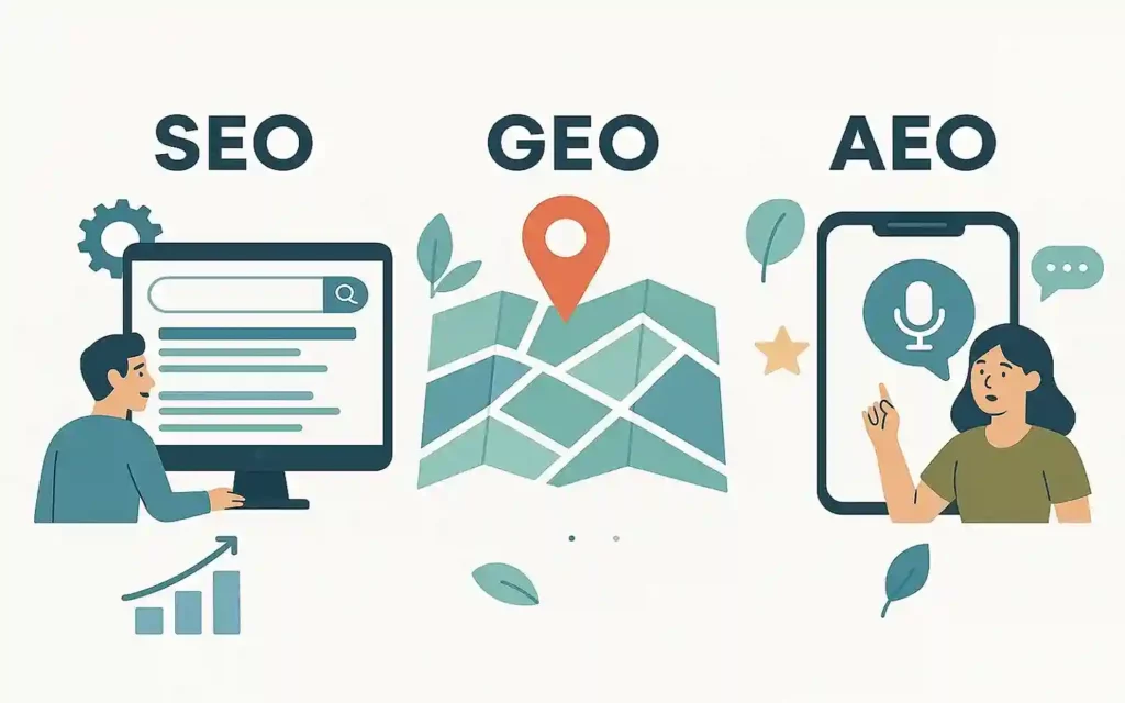 SEO, GEO, and AEO are the new trio for maximum digital impact